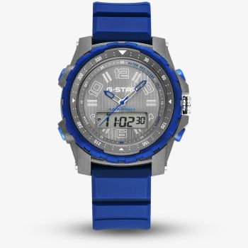 G Star Mens OPS 01 Blue Dual Display Strap Watch GSW.502.04