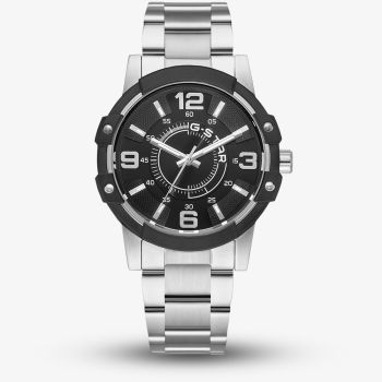G Star Mens Constructed Black Dial Silver Bracelet Watch GSW.506.06