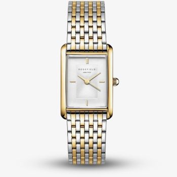 ROSEFIELD Ladies Heirloom White Dial Two Tone Bracelet Watch HWDSG-H03