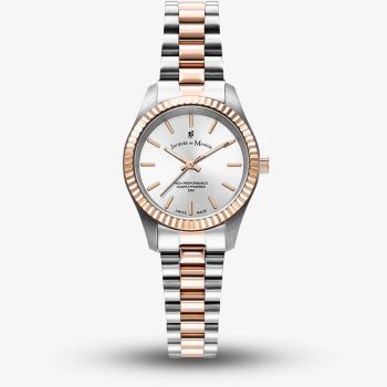 Jacques du Manoir Ladies Inspiration Prime Silver Dial Two Tone Bracelet Watch JWL04004