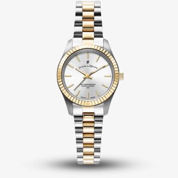 Jacques du Manoir Ladies Inspiration Prime Silver Dial Two Tone Bracelet Watch JWL04005