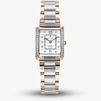 Jacques du Manoir Ladies Emily White Dial Rose Gold Two Tone Bracelet Watch JWL05504