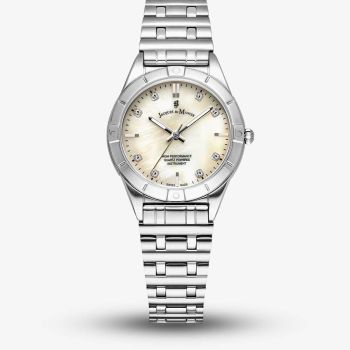 Jacques du Manoir Ladies Leonie White Mother Of Pearl Dial Bracelet Watch JWL05901