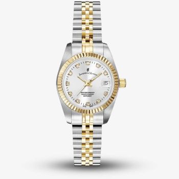 Jacques du Manoir Ladies Inspiration Elegance 26mm Silver Dial Two Tone Bracelet Watch NRO.08