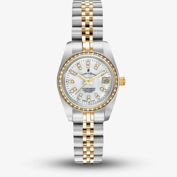 Jacques du Manoir Ladies Inspiration Elegance 26mm Silver Dial Two Tone Bracelet Watch NROP.08