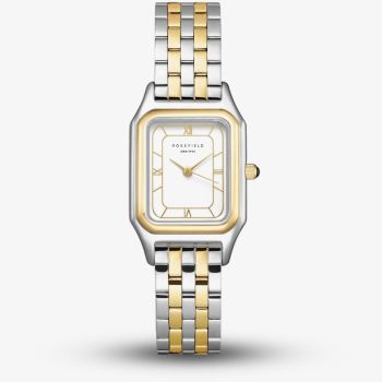 ROSEFIELD Ladies Ivy White Dial Two Tone Bracelet Watch OCWDSD-OC03