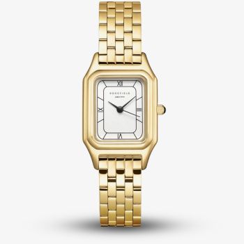 ROSEFIELD Ladies Ivy White Dial Golden Bracelet Watch OCWGSG-OC01