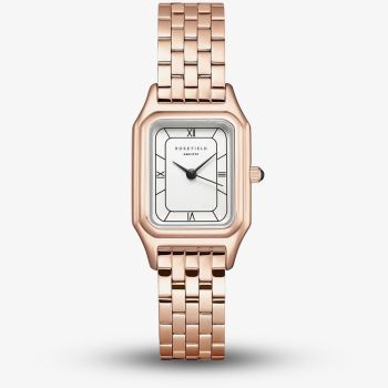 ROSEFIELD Ladies Ivy White Dial Rose Gold Bracelet Watch OCWRSR-OC04