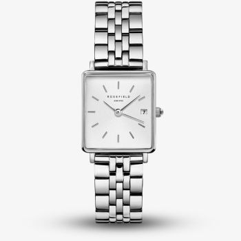 ROSEFIELD Ladies Boxy XS White Dial Bracelet Watch QMWSS-Q020