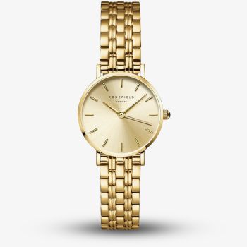 ROSEFIELD Ladies Small Edit Champagne Dial Golden Bracelet Watch SCGSG-S05