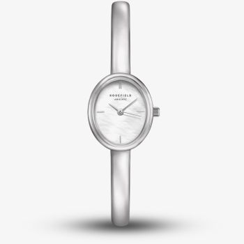 ROSEFIELD Ladies Studio Bangle S White Mother of Pearl Dial Bangle Bracelet Watch STWSSS-ST07