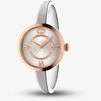 Gucci Ladies Model 2000 Silver Dial Bangle Bracelet Watch YA167524