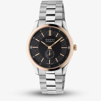 Gucci Mens G-Timeless Black Dial Bracelet Watch YA1263003