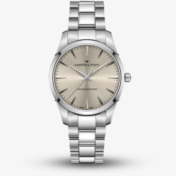 Hamilton Mens Jazzmaster Quartz 40mm Beige Bracelet Watch H32461121