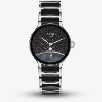 Rado Ladies Limited Edition Centrix Moonphase Mother Of Pearl &amp; Aventurine Dial Watch R30234762