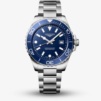 Longines Mens HydroConquest Blue Dial Bracelet Watch L3.769.4.96.6