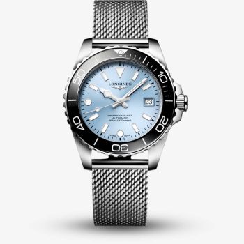 Longines Mens Hydroconquest Automatic Ice Blue Dial Bracelet Watch L3.779.4.99.6
