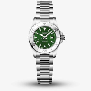Longines Ladies Hydroconquest Green Dial Bracelet Watch L3.369.4.09.6