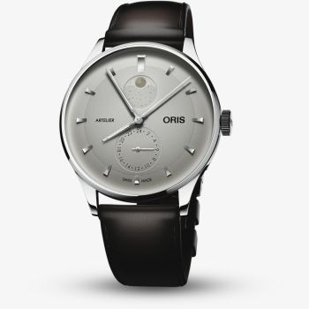 Oris Mens Artelier Complication White Dial Dark Brown Leather Strap Watch 01 782 7811 4051-07 6 20 17FC