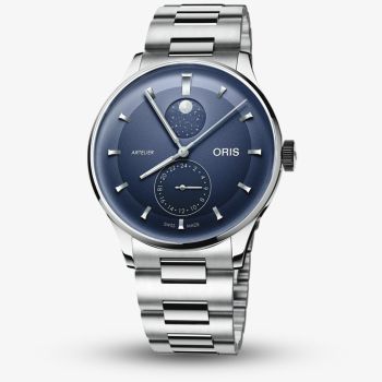 Oris Mens Artelier Complication Blue Dial Stainless Steel Bracelet Watch 01 782 7811 4055-07 8 20 20