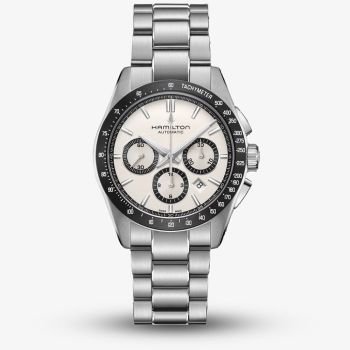 Hamilton Mens Jazzmaster Performer Automatic White Chronograph Dial Watch H36606110