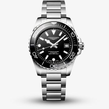 Longines Mens Hydroconquest Automatic Black Dial Watch L3.779.4.56.6