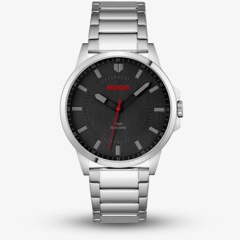 HUGO Mens #First Black Dial Bracelet Watch 1530246