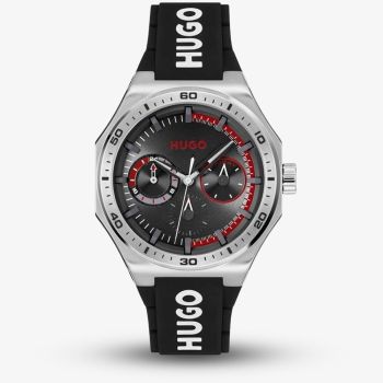 HUGO Mens #Grail Sport Grey Dial Silicone Strap Watch 1530397