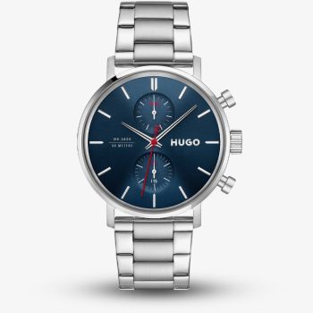 HUGO Mens #TakeOff Blue Dial Bracelet Watch 1530467