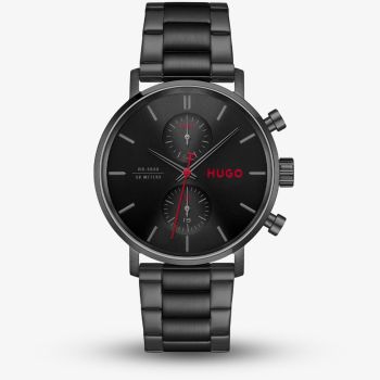 HUGO Mens #TakeOff Black Dial Bracelet Watch 1530468