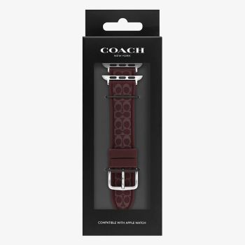 Coach Ladies Blackcurrent Rubber Apple Watch Strap 14700320