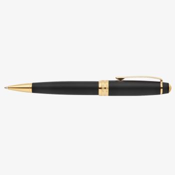 Cross Bailey Matte Black Lacquer &amp; 23ct Gold Ballpoint Pen AT0452-24