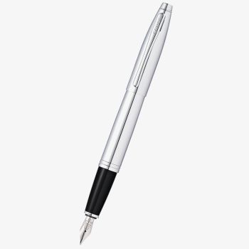 Cross Calais Polished Chrome Stainless Steel Medium Nib Fountain Pen AT0116-1MS