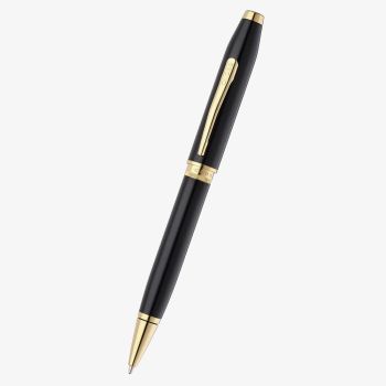 Cross Foundry Glossy Black Lacquer &amp; Gold Ballpoint Pen AT0812-2