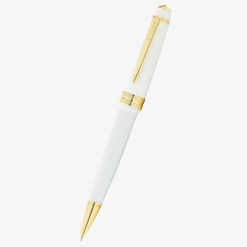 Cross Bailey Light White Resin &amp; Gold Tone Ballpoint Pen AT0742-10