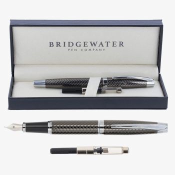 Bridgewater Lancaster Gunmetal and Chrome Fountain Pen 341521