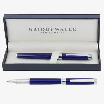 Bridgewater Galway Blue And Chrome Rollerball Pen 341536