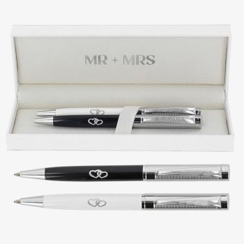 Bridgewater White &amp; Black Mr &amp; Mrs Boxed Occasion Pen 341500
