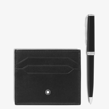 Montblanc PIX Ballpoint Pen &amp; Meisterstuck Leather Card Holder Set 137793