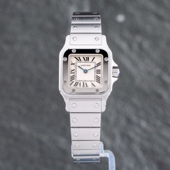 Pre-Owned Cartier Ladies Santos Galbee White Bracelet Watch 1565