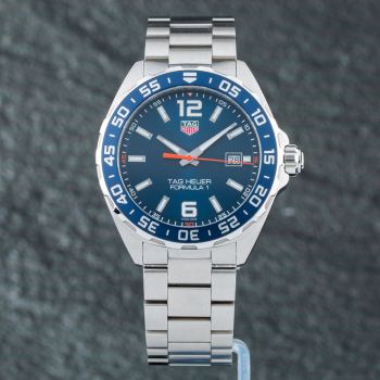 Pre-Owned TAG Heuer Mens Formula 1 Blue Bracelet Watch WAZ1010
