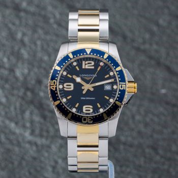 Pre-Owned Longines Mens Hydroconquest Blue Dial Bracelet Watch L3.740.3