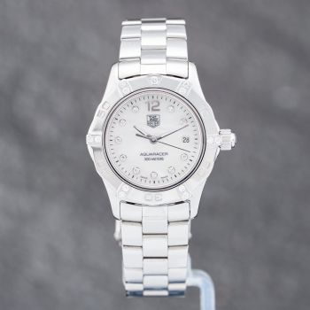 Pre-Owned TAG Heuer Ladies Aquaracer Diamond Bracelet Watch WAF141G.BA0813