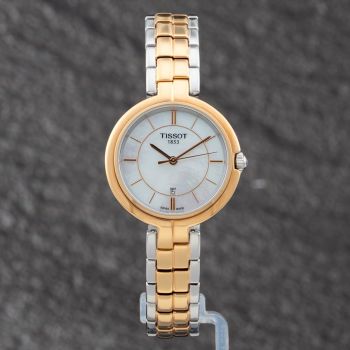 Pre-Owned Tissot Ladies Flamingo Two Colour Bracelet Watch T094.210.22.111.00