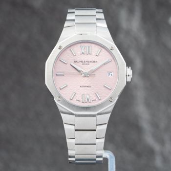 Pre-Owned Baume &amp; Mercier Ladies Riviera Pink Dial Bracelet Watch 10675