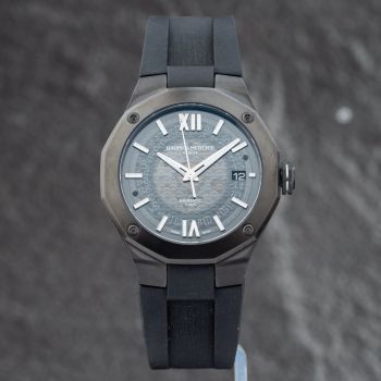 Pre-Owned Baume &amp; Mercier Mens Riviera Skeleton Dial Rubber Strap Watch 10617