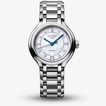Longines Ladies PrimaLuna White Mother Of Pearl Dial Watch L8.124.4.87.6