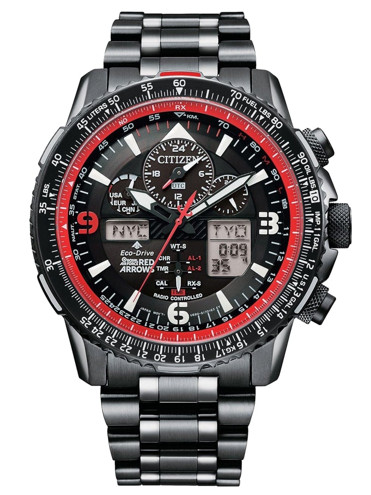 citizen red arrows titanium watch