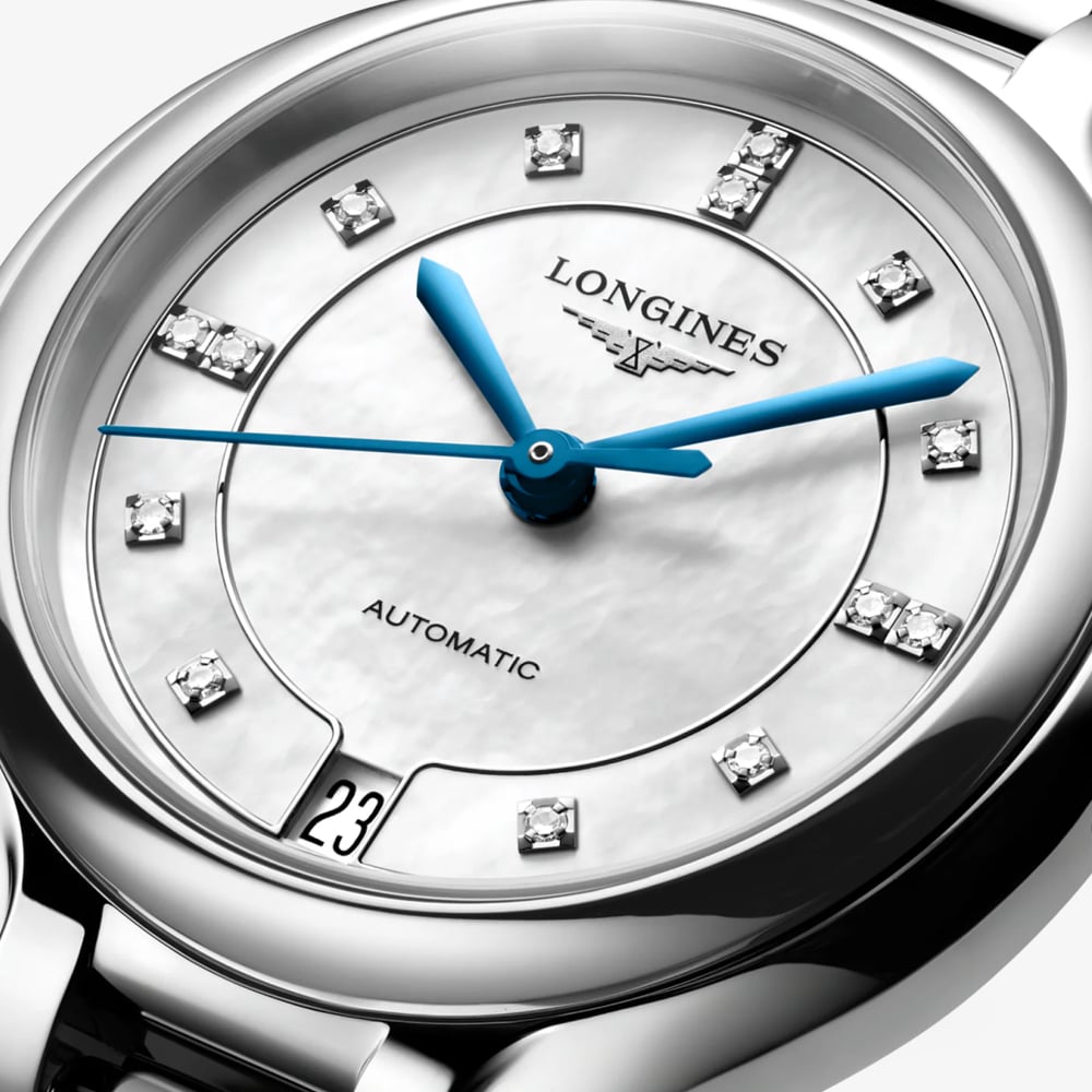 Longines Ladies PrimaLuna White Mother Of Pearl Dial Watch L8.124.4.87.6