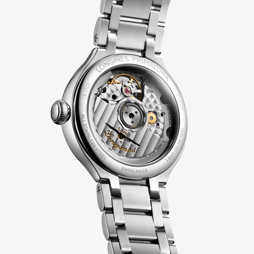 Longines Ladies PrimaLuna White Mother Of Pearl Dial Watch L8.124.4.87.6